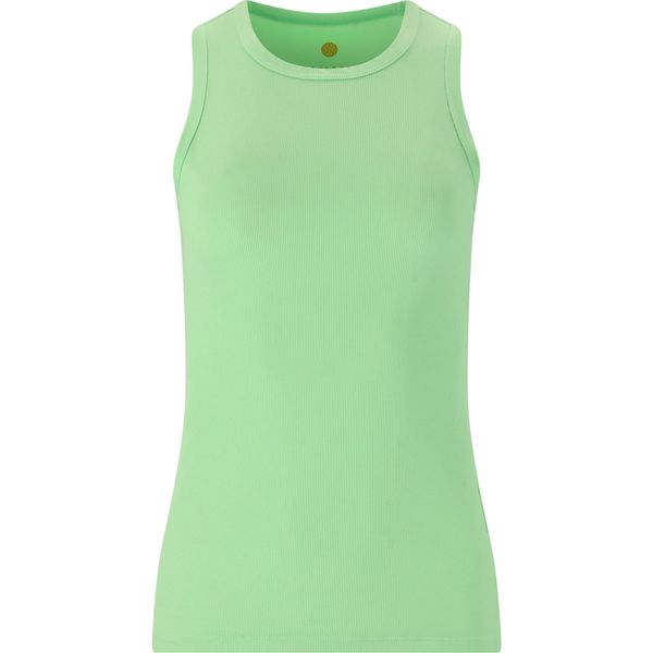 Damski tank top Athlecia Madilyn. Zielone topy damskie Athlecia, bez wzorów, sportowe, bez kołnierzyka, bez ramiączek. Za 119.50 zł.