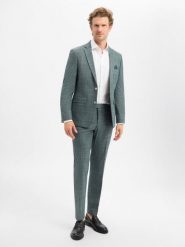 Andrew James Męski garnitur - Steven/Mitch Mężczyźni Modern Fit zielony, 50. Zielone garnitury męskie Andrew James, m, bez wzorów, z syntetyku, eleganckie. Za 799.95 zł.