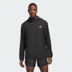 Kurtka Run It. Czarne kurtki męskie Adidas, xl, bez wzorów, bez kaptura, do biegania. Za 279.00 zł.