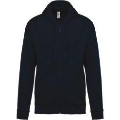 Bluza z kapturem i zamkiem błyskawicznym Kariban Molleton. Niebieskie bluzy damskie KARIBAN, l, bez wzorów, z bawełny, bez ramiączek, z kapturem. Za 189.50 zł.