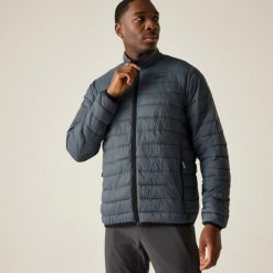 Męska pikowana kurtka Hillpack. Niebieskie kurtki męskie Regatta, na wiosnę, m, bez wzorów, z poliamidu, sportowe, bez kaptura. Za 271.50 zł.