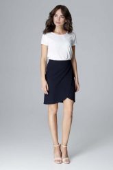 Granatowa Elegancka Krótka Spódnica Kopertowa. Czerwone spódnice damskie Katrus, l, bez wzorów, z materiału, eleganckie, mini, kopertowe. Za 179.00 zł.