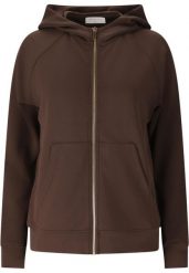 Damska bluza z zamkiem błyskawicznym Athlecia Jacey. Brązowe bluzy damskie Athlecia, l, bez wzorów, z materiału, eleganckie, bez ramiączek, bez kaptura. Za 257.50 zł.