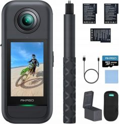 Zestaw AKASO Kamera sportowa z akcesoriami 360 5,7 K 72 MP 256 GB. Kamery sportowe AKASO. Za 2,721.71 zł.