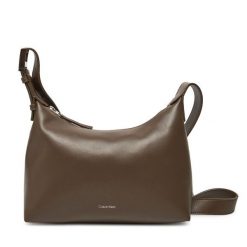 Torebka Calvin Klein. Brązowe listonoszki damskie Calvin Klein, bez wzorów, bez dodatków. Za 309.99 zł.