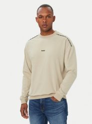 HUGO Bluza Noah 50566160 Beżowy Regular Fit. Brązowe bluzy męskie Hugo, m, bez wzorów, z bawełny, bez ramiączek, bez kaptura. Za 379.99 zł.