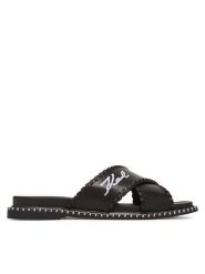 KARL LAGERFELD Klapki Kleo KL81372 Czarny. Czarne klapki damskie KARL LAGERFELD, bez wzorów, ze skóry, bez obcasa, bez zapięcia. Za 419.99 zł.