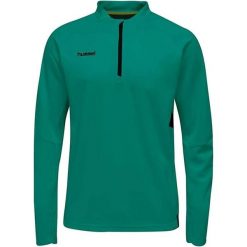 Męska bluza Hummel Tech Move Half Zip zielona 2xl. Czarne bluzy męskie Hummel, m, bez wzorów, sportowe, bez ramiączek, bez kaptura. Za 230.99 zł.