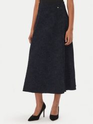Rinascimento Spódnica trapezowa CFC0130424003 Granatowy A-Line Fit. Niebieskie spódnice damskie Rinascimento, xs, bez wzorów, z syntetyku, trapezowe. Za 679.99 zł.