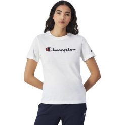 Koszulka sportowa damska Champion SS Tee. Fioletowe koszulki sportowe damskie Champion, xs, bez wzorów, bez ramiączek. Za 95.00 zł.