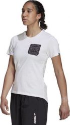 Adidas Koszulka adidas TX Pocket Tee GU8983. Bluzki damskie Adidas, bez wzorów, bez kołnierzyka, bez ramiączek. Za 93.30 zł.