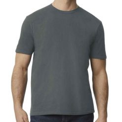 Koszulka Softstyle EZ Unisex Dla Dorosłych. Brązowe bluzki damskie GILDAN, s, bez wzorów, sportowe, bez kołnierzyka, bez ramiączek. Za 37.99 zł.
