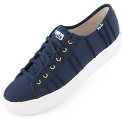 Damskie trampki Keds Triple Kick Eyelash Canvas Indigo roz. 42,5. Brązowe trampki i tenisówki damskie KED, bez wzorów, z gumy, bez zapięcia. Za 223.99 zł.