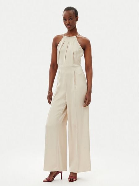 MAX&Co. Kombinezon Green 2516241014200 Écru Regular Fit. Zielone sukienki damskie MAX&Co., bez wzorów, z syntetyku, bez kołnierzyka, bez ramiączek. Za 589.99 zł.