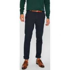 Selected - Spodnie. Niebieskie spodnie materiałowe męskie Selected, bez wzorów, z bawełny. Za 259.90 zł.