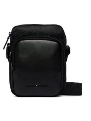 Tommy Hilfiger Saszetka Th Nylon Jaquard Mini Reporter AM0AM14412 Czarny. Czarne saszetki i nerki męskie Tommy Hilfiger, bez wzorów, z nylonu. Za 369.99 zł.