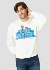 WRANGLER RICK&MORTY CREW MĘSKA BLUZA KLASYCZNA NADRUK LOGO OFF WHITE W6R1HN737 112144803. Białe bluzy męskie Wrangler, m, bez wzorów, klasyczne, bez ramiączek, bez kaptura. Za 159.99 zł.