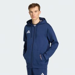 Bluza męska adidas Entrada 26 FZ Hoody. Białe bluzy męskie Adidas, m, bez wzorów, z bawełny, sportowe, bez ramiączek, bez kaptura. Za 146.99 zł.