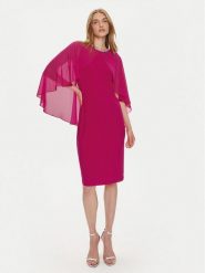 Joseph Ribkoff Sukienka koktajlowa 242731 Różowy Slim Fit. Czerwone sukienki damskie Joseph Ribkoff, bez wzorów, z syntetyku, wizytowe, bez kołnierzyka, bez ramiączek. Za 759.99 zł.