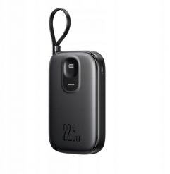 Powerbank Joyroom JR-PBF18 22.5W 10000mAh z wbudowanym kablem Lightning + kabel USB-C 0.25 cm - czarny. Czarne powerbanki Joyroom. Za 69.06 zł.