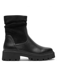 Caprice Botki 9-26439-43 Czarny. Czarne botki damskie Caprice, bez wzorów, ze skóry, bez obcasa, na płaskiej podeszwie, bez zapięcia. Za 599.99 zł.