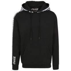 Bluza z kapturem Urban Classic coke tape. Czarne bluzy sportowe męskie Urban Classics, m, bez wzorów, z kapturem. Za 274.00 zł.