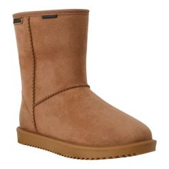 Damskie Wodoodporne Buty Zimowe Risely Z Podszewką Ze Sztucznego Futra. Brązowe obuwie trekkingowe damskie Regatta, z futra, bez zapięcia. Za 189.99 zł.