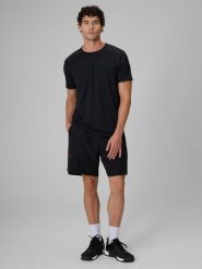 4F Spodenki treningowe szybkoschnące męskie - czarne XL. Czarne szorty męskie 4F, bez wzorów, z materiału, sportowe. Za 149.99 zł.