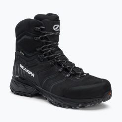 Buty trekkingowe SCARPA Rush Polar GTX. Czarne obuwie trekkingowe damskie Scarpa, z polaru, bez zapięcia. Za 909.99 zł.