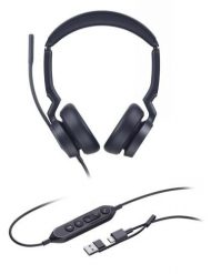 Yealink UH46 Dual UC USB-C/A Zestaw słuchawkowy Przewodowa Opaska na głowę Biuro/centrum telefoniczne USB Type-C / USB Type-A Czarny. Czarne słuchawki bezprzewodowe yealink. Za 291.99 zł.