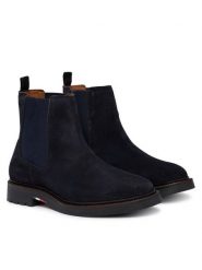 Tommy Hilfiger Sztyblety Corporate Casual Suede Chelsea FM0FM05952 Granatowy. Niebieskie botki męskie Tommy Hilfiger, bez wzorów, ze skóry, casualowe, bez obcasa, bez zapięcia. Za 649.99 zł.