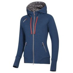Bluza z kapturem damska Ocun Hoodie Zipper. Niebieskie bluzy damskie Ocun, l, bez wzorów, z bawełny, klasyczne, bez ramiączek, z kapturem. Za 400.39 zł.