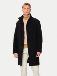 Tommy Hilfiger Płaszcz wełniany MW0MW37956 Czarny Regular Fit. Czarne płaszcze męskie Tommy Hilfiger, na zimę, m, bez wzorów, z wełny, bez kołnierzyka, bez kaptura. Za 1,799.00 zł.