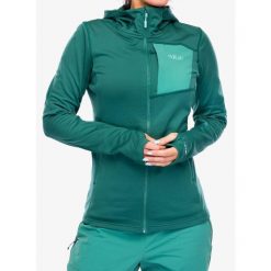 Bluza z kapturem damska Rab Superflux Hoody. Zielone bluzy damskie RAB, m, bez wzorów, bez ramiączek, z kapturem. Za 379.99 zł.