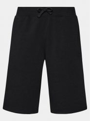 Guess Szorty materiałowe Clovis M4GD10 KBK32 Czarny Loose Fit. Czarne szorty męskie Guess, z aplikacjami, z materiału. Za 289.99 zł.