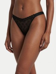 HUGO Stringi 50557225 Czarny. Czarne majtki damskie Hugo, z syntetyku. Za 129.99 zł.