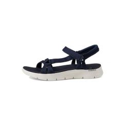 Sandały Go Walk Flex Sandal - Sublime Rozmiar 38 - 141451-NVY Niebieski. Niebieskie sandały damskie Skechers, bez wzorów, z tkaniny, bez obcasa, bez zapięcia. Za 268.00 zł.