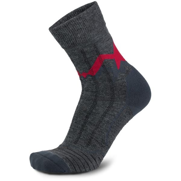 Skarpety trekkingowe damskie Meindl MT3.5 Lady z wełną merino. Czerwone skarpetki damskie MEINDL, bez wzorów, z wełny. Za 95.00 zł.