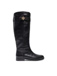 Tory Burch Kozaki Destription 158799-006 Czarny. Czarne kozaki damskie Tory Burch, bez wzorów, ze skóry, bez obcasa, na płaskiej podeszwie, bez zapięcia. Za 2,879.00 zł.