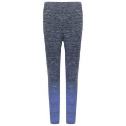Legginsy Bezszwowe Damskie Fade. Niebieskie legginsy damskie TOMBO, bez wzorów. Za 113.99 zł.