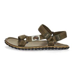 Sandały Gumbies Tracker Sandals GU-SATRA018 zielone. Zielone sandały męskie bez wzorów, z bawełny, sportowe, bez zapięcia. Za 310.74 zł.