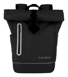 Plecak travelite Basics Roll-Up Plane. Czarne plecaki męskie TRAVELITE, bez wzorów, z materiału. Za 258.50 zł.