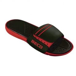 Klapki męskie Beco czerwono-czarne EVA. Czarne klapki męskie 47 Brand, bez wzorów, z materiału, bez zapięcia. Za 209.99 zł.