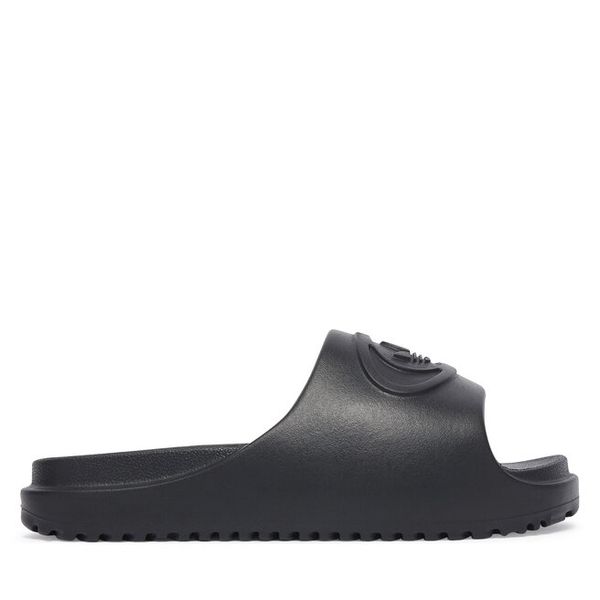 Klapki adidas. Czarne klapki damskie Adidas, bez wzorów, bez obcasa, bez zapięcia. Za 179.99 zł.