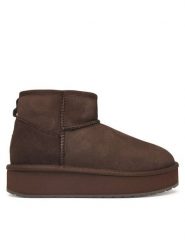 EMU Australia Śniegowce Stinger Micro Flatform 2.1 W13296 Brązowy ciemny. Brązowe śniegowce damskie Emu Australia, z wełny, bez zapięcia. Za 689.99 zł.