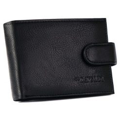 Portfel męski Cavaldi M620L-PU-6793 BLACK czarny. Czarne portfele męskie 4U Cavaldi, bez wzorów, ze skóry ekologicznej. Za 40.00 zł.