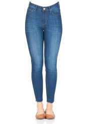 LEE SCARLET HIGH DAMSKIE SPODNIE JEANSOWE JEANSY L626PFMV. Czerwone jeansy damskie Lee, bez wzorów, z jeansu. Za 219.99 zł.