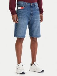 Tommy Jeans Szorty jeansowe Otis DM0DM22991 Niebieski Regular Fit. Niebieskie szorty męskie Tommy Jeans, bez wzorów, z bawełny. Za 369.99 zł.