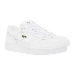 Tenisówki Lacoste Model T-clip Set Kolor Biały. Białe trampki męskie Lacoste, bez wzorów, z materiału, klasyczne, bez zapięcia. Za 423.00 zł.