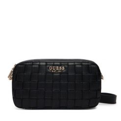 Torebka Guess. Czarne listonoszki damskie Guess, z aplikacjami, bez dodatków. Za 639.99 zł.